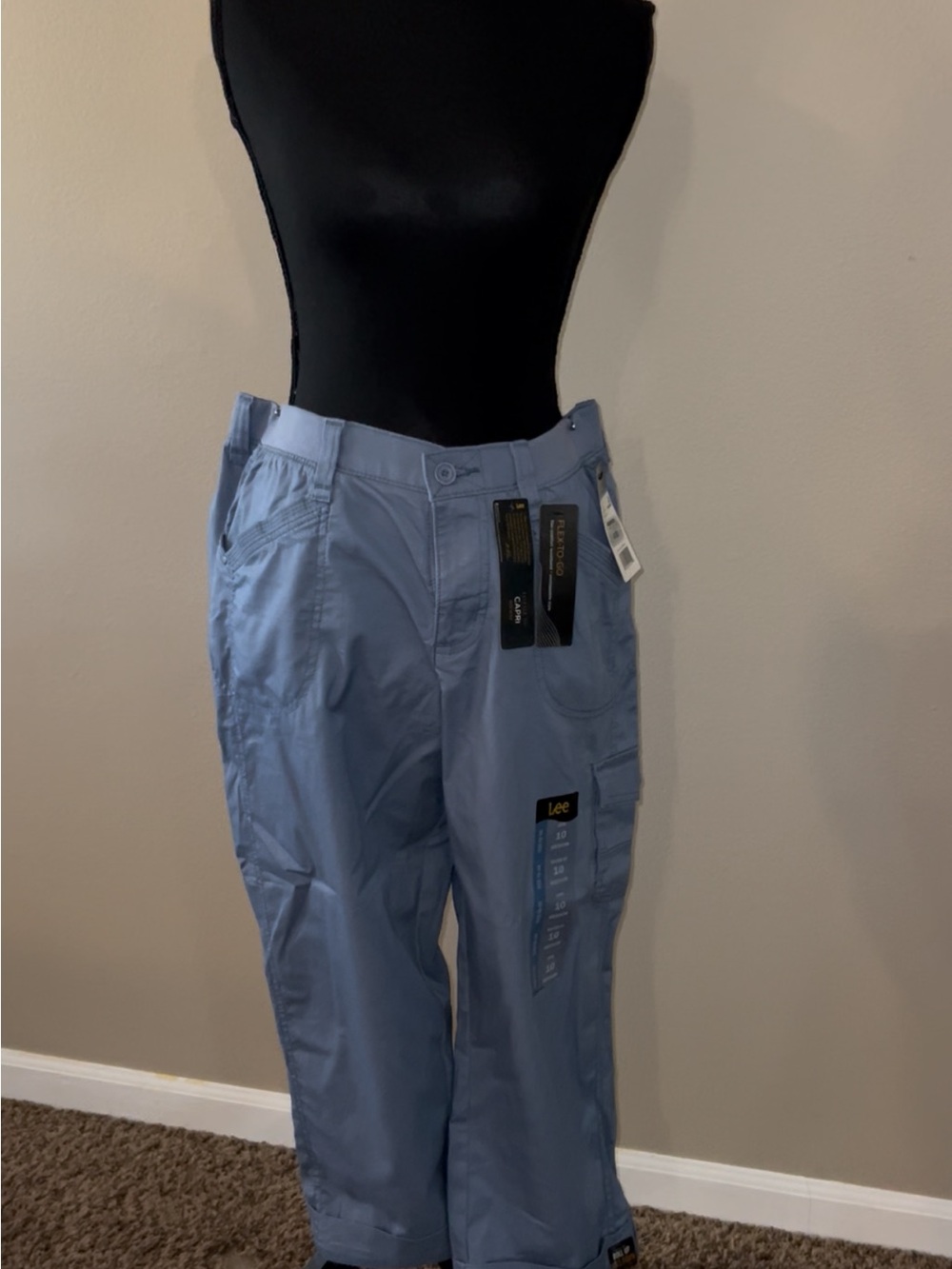 Lee Men’s Light Blue Cargo Pants - Utility Style